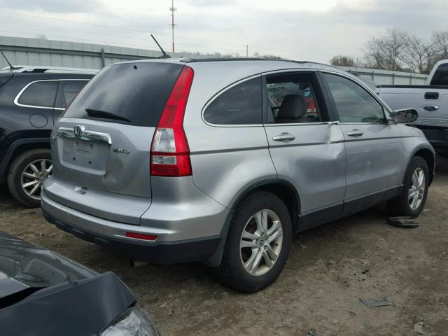 JHLRE4H77BC017108 - 2011 HONDA CR-V EXL SILVER photo 4