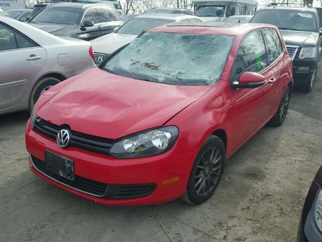 WVWAB7AJ1CW282973 - 2012 VOLKSWAGEN GOLF RED photo 2