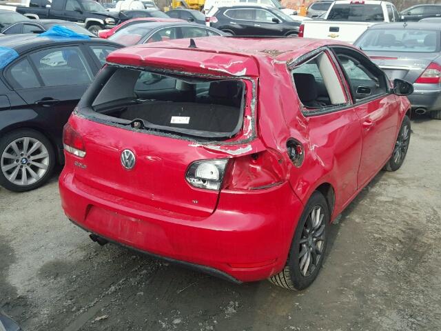 WVWAB7AJ1CW282973 - 2012 VOLKSWAGEN GOLF 红色 照片 4