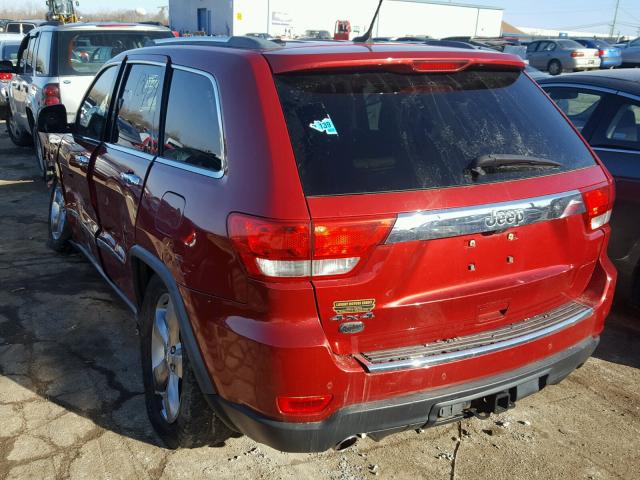 1J4RR6GT2BC560632 - 2011 JEEP GRAND CHER RED photo 3