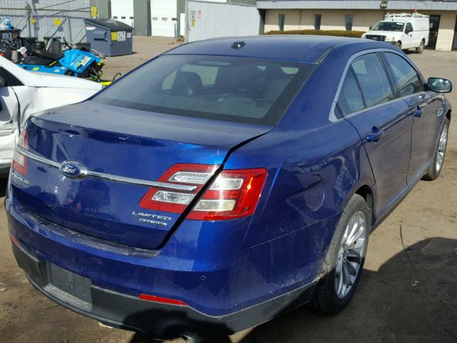 1FAHP2F86EG105279 - 2014 FORD TAURUS LIM BLUE photo 4