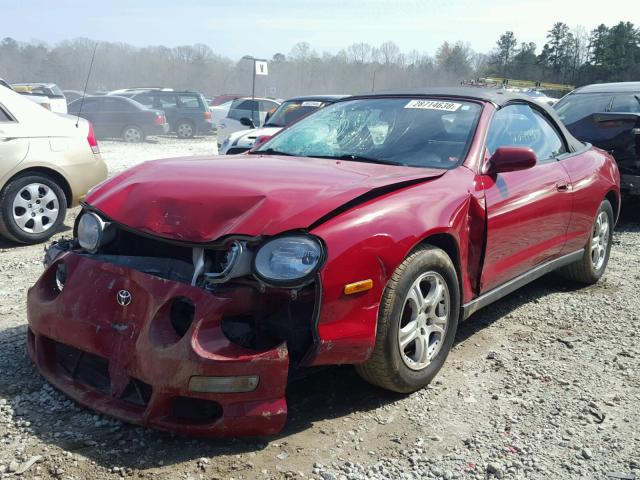 JT5FG02T2T0031490 - 1996 TOYOTA CELICA GT RED photo 2