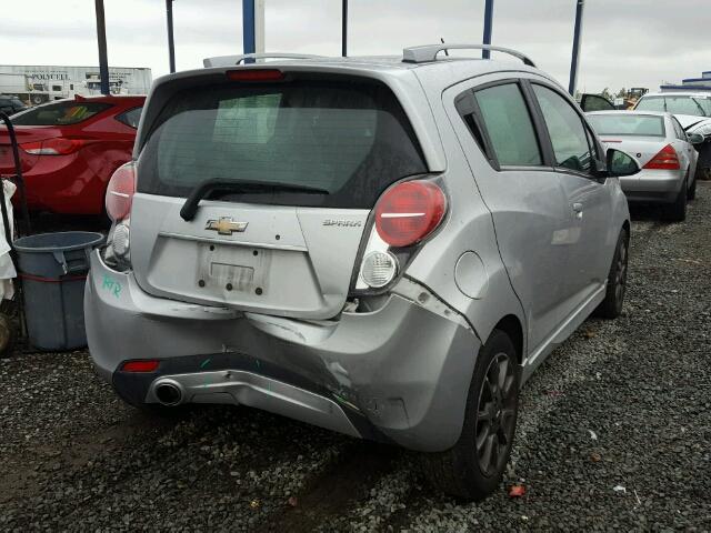 KL8CF6S9XDC512114 - 2013 CHEVROLET SPARK 2LT SILVER photo 4