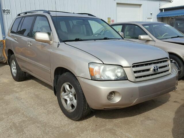 JTEGD21A060147378 - 2006 TOYOTA HIGHLANDER TAN photo 1