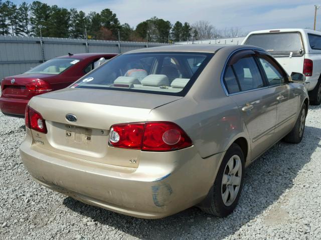 KNAGE123675141971 - 2007 KIA OPTIMA LX GOLD photo 4