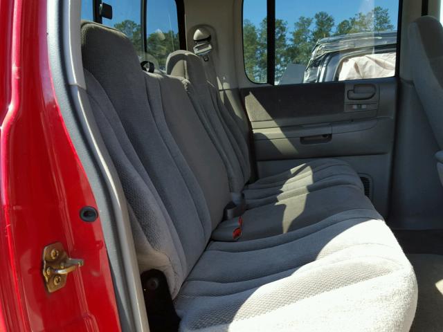 1D7HG48N64S603895 - 2004 DODGE DAKOTA QUA RED photo 6