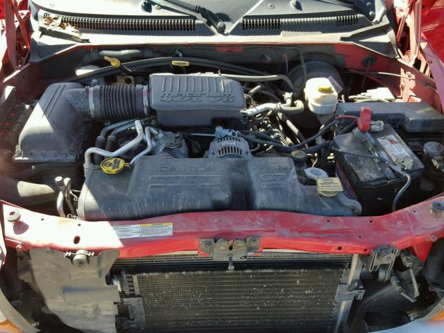 1D7HG48N64S603895 - 2004 DODGE DAKOTA QUA RED photo 7