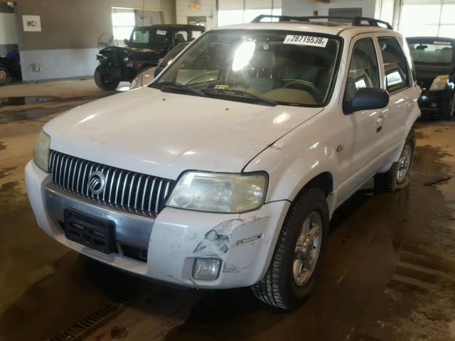 4M2YU57155DJ06229 - 2005 MERCURY MARINER WHITE photo 2