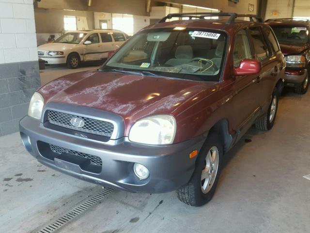 KM8SC13E34U698367 - 2004 HYUNDAI SANTA FE G MAROON photo 2