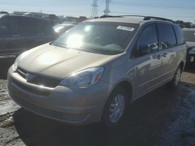 5TDZA23C55S384092 - 2005 TOYOTA SIENNA CE BEIGE photo 2