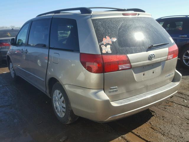 5TDZA23C55S384092 - 2005 TOYOTA SIENNA CE BEIGE photo 3