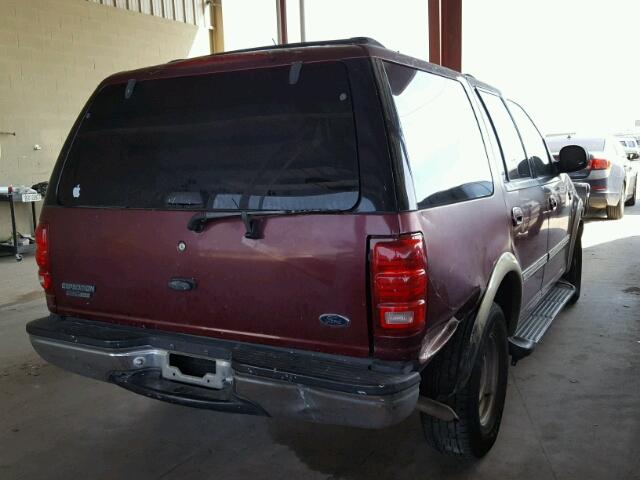 1FMRU15LXYLA19374 - 2000 FORD EXPEDITION BURGUNDY photo 4