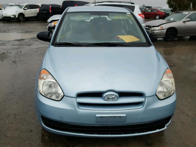 KMHCM36C37U041354 - 2007 HYUNDAI ACCENT GS BLUE photo 9