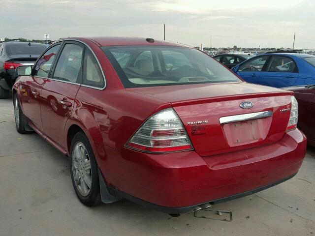 1FAHP25W89G108948 - 2009 FORD TAURUS MAROON photo 3