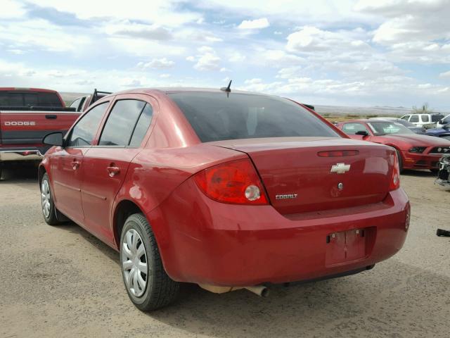 1G1AB5F56A7172212 - 2010 CHEVROLET COBALT LS RED photo 3