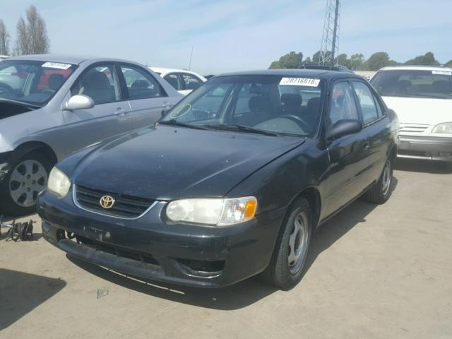 1NXBR12E81Z553787 - 2001 TOYOTA COROLLA CE BLACK photo 2