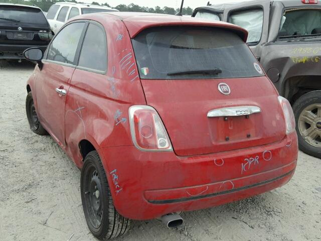 3C3CFFAR2DT531435 - 2013 FIAT 500 POP RED photo 3