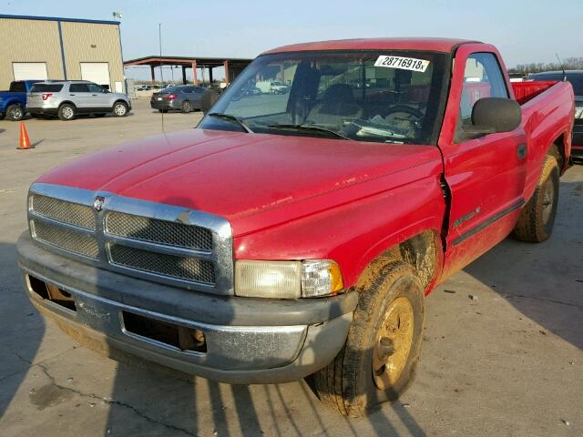 1B7HC16Y3YS616224 - 2000 DODGE RAM 1500 RED photo 2