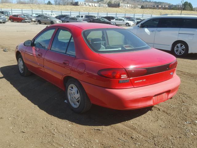 3FAFP13P12R215948 - 2002 FORD ESCORT RED photo 3