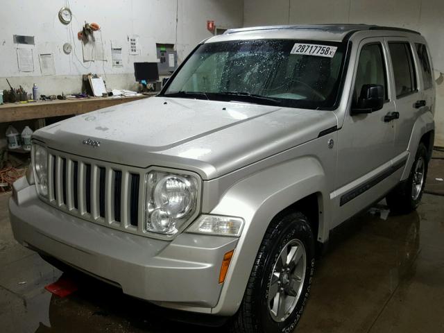 1J8GN28K88W224653 - 2008 JEEP LIBERTY SP SILVER photo 2