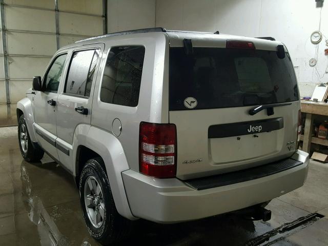 1J8GN28K88W224653 - 2008 JEEP LIBERTY SP SILVER photo 3