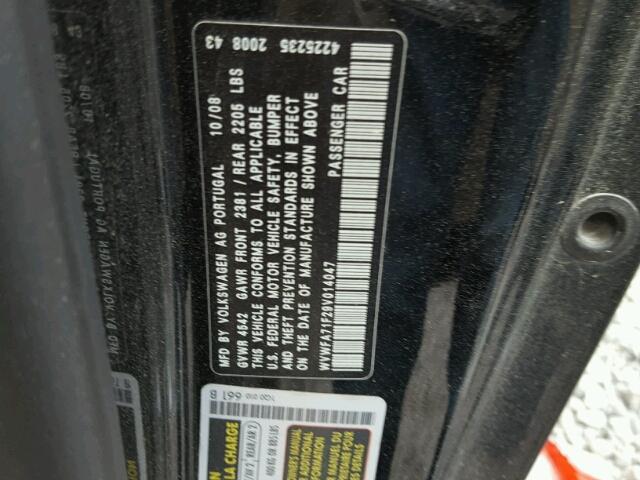 WVWFA71F29V014047 - 2009 VOLKSWAGEN EOS LUX 黑色 照片 10