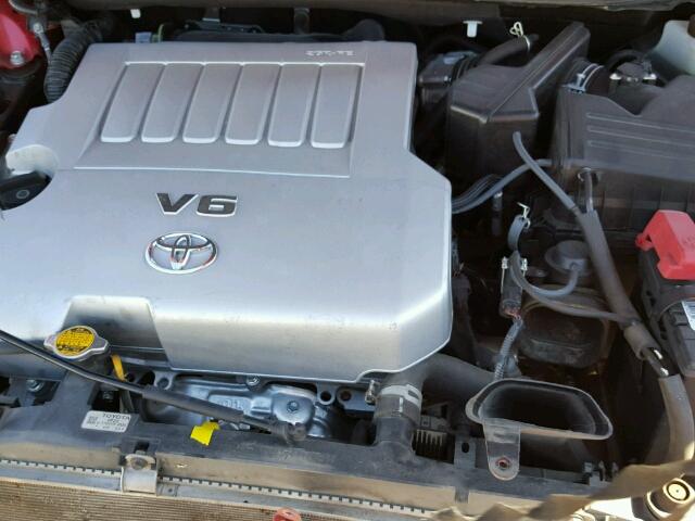 4T3ZK3BB7BU040723 - 2011 TOYOTA VENZA RED photo 7