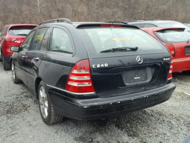 WDBRH81J55F586090 - 2005 MERCEDES-BENZ C 240 SPOR BLACK photo 3