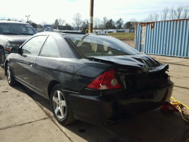 1HGEM22005L016502 - 2005 HONDA CIVIC EX BLACK photo 3