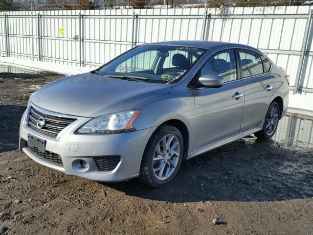 3N1AB7AP8EY247382 - 2014 NISSAN SENTRA S SILVER photo 2