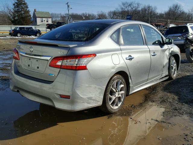 3N1AB7AP8EY247382 - 2014 NISSAN SENTRA S SILVER photo 4