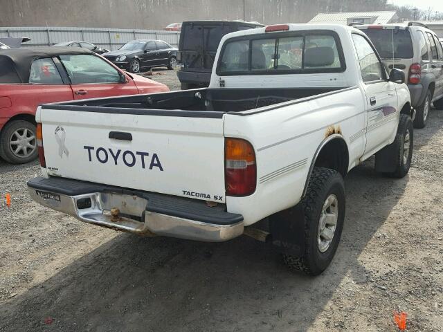 4TAPM62N5VZ228136 - 1997 TOYOTA TACOMA WHITE photo 4