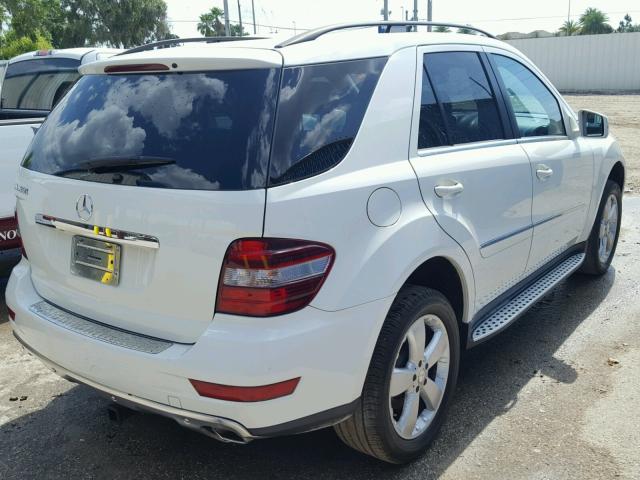 4JGBB5GB6BA720628 - 2011 MERCEDES-BENZ ML 350 WHITE photo 4