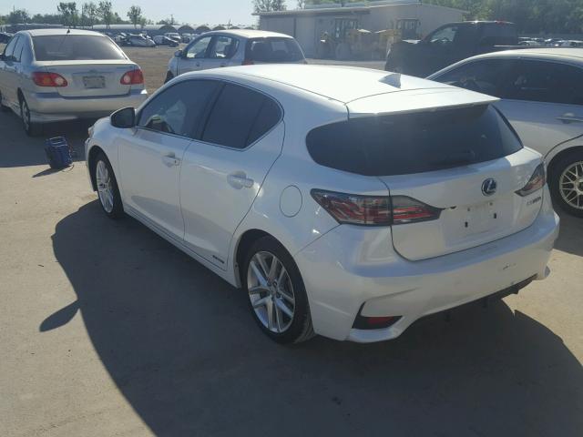 JTHKD5BH5H2302508 - 2017 LEXUS CT 200 WHITE photo 3