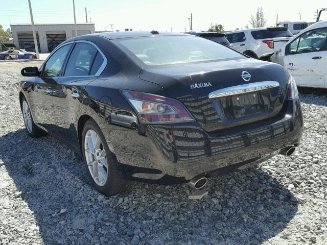 1N4AA5APXEC910602 - 2014 NISSAN MAXIMA S BLACK photo 3