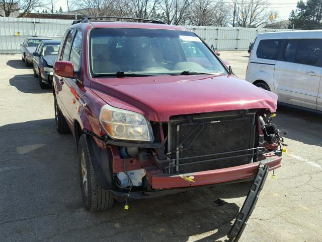 2HKYF18446H531292 - 2006 HONDA PILOT EX RED photo 1