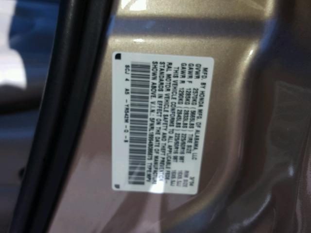 5FNRL18994B086875 - 2004 HONDA ODYSSEY EX GOLD photo 10