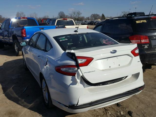 3FA6P0H79ER213078 - 2014 FORD FUSION SE WHITE photo 3