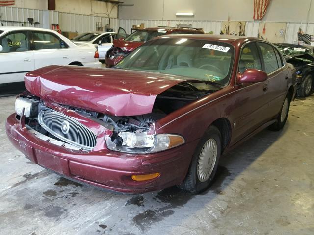 1G4HP54K9Y4141138 - 2000 BUICK LESABRE CU BURGUNDY photo 2