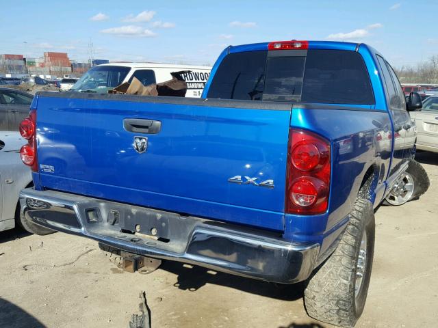 3D7KS28C47G750641 - 2007 DODGE RAM 2500 S BLUE photo 4