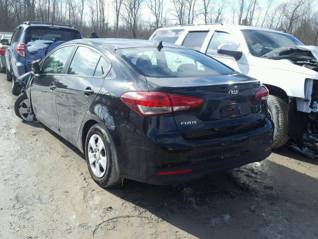 3KPFK4A73JE184317 - 2018 KIA FORTE LX BLACK photo 3