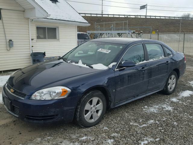 2G1WT57N391288493 - 2009 CHEVROLET IMPALA 1LT BLUE photo 2