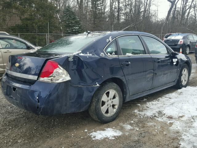 2G1WT57N391288493 - 2009 CHEVROLET IMPALA 1LT BLUE photo 4