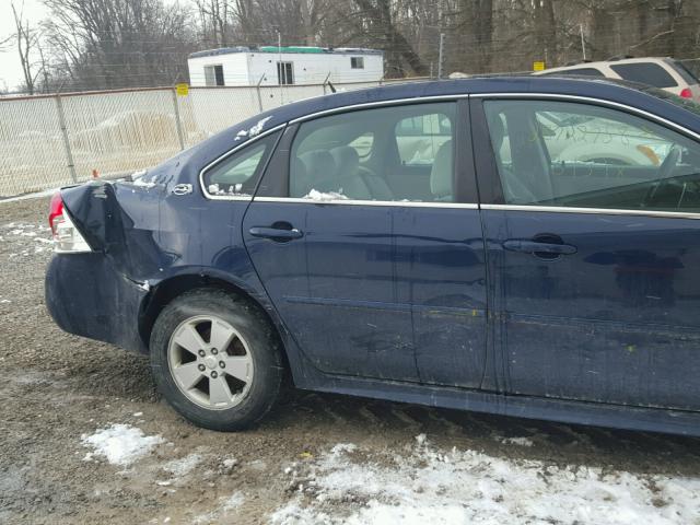 2G1WT57N391288493 - 2009 CHEVROLET IMPALA 1LT BLUE photo 9