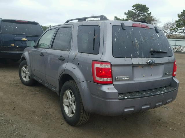 1FMCU59H28KC44767 - 2008 FORD ESCAPE HEV GRAY photo 3