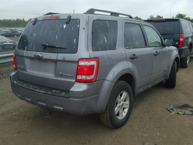 1FMCU59H28KC44767 - 2008 FORD ESCAPE HEV GRAY photo 4