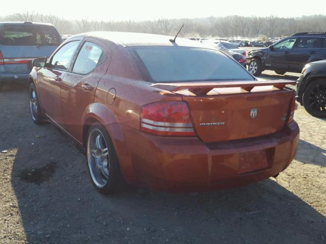 1B3LC56R28N111432 - 2008 DODGE AVENGER SX ORANGE photo 3