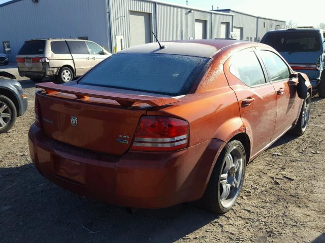 1B3LC56R28N111432 - 2008 DODGE AVENGER SX ORANGE photo 4