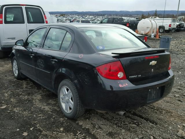 1G1AL54FX57537490 - 2005 CHEVROLET COBALT LS BLACK photo 3