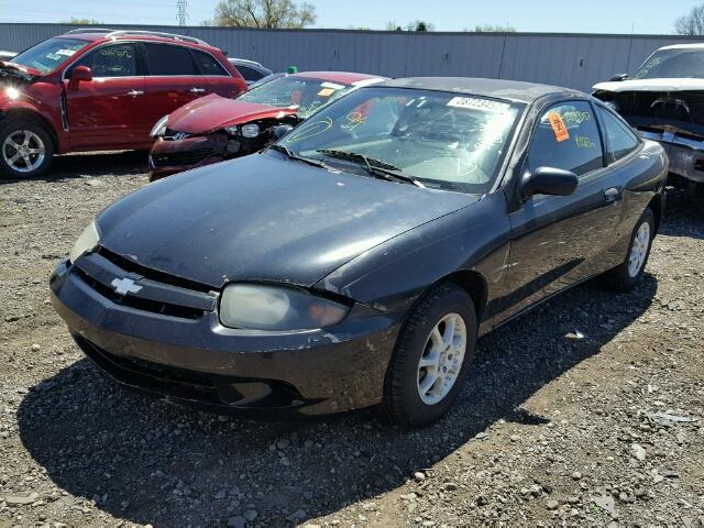 1G1JC12F337351850 - 2003 CHEVROLET CAVALIER BLACK photo 2